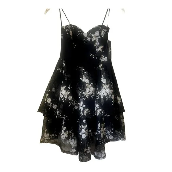 New Lulus Strapless Sweatheart High Low Little Black Dress Homecoming Size XS - Picture 1 of 6